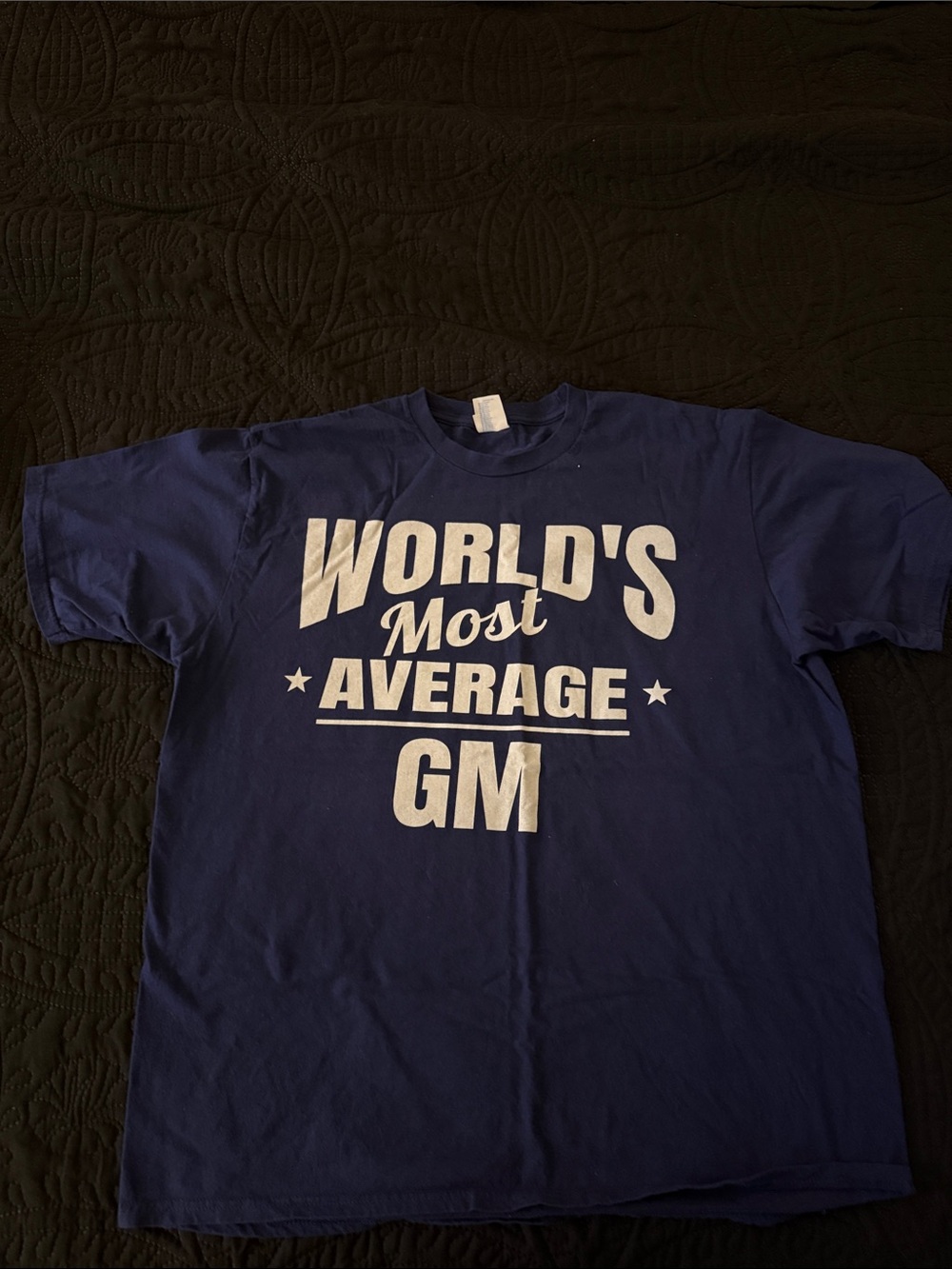 Port and Company Navy "World's Most Average GM" Short Sleeve Tee